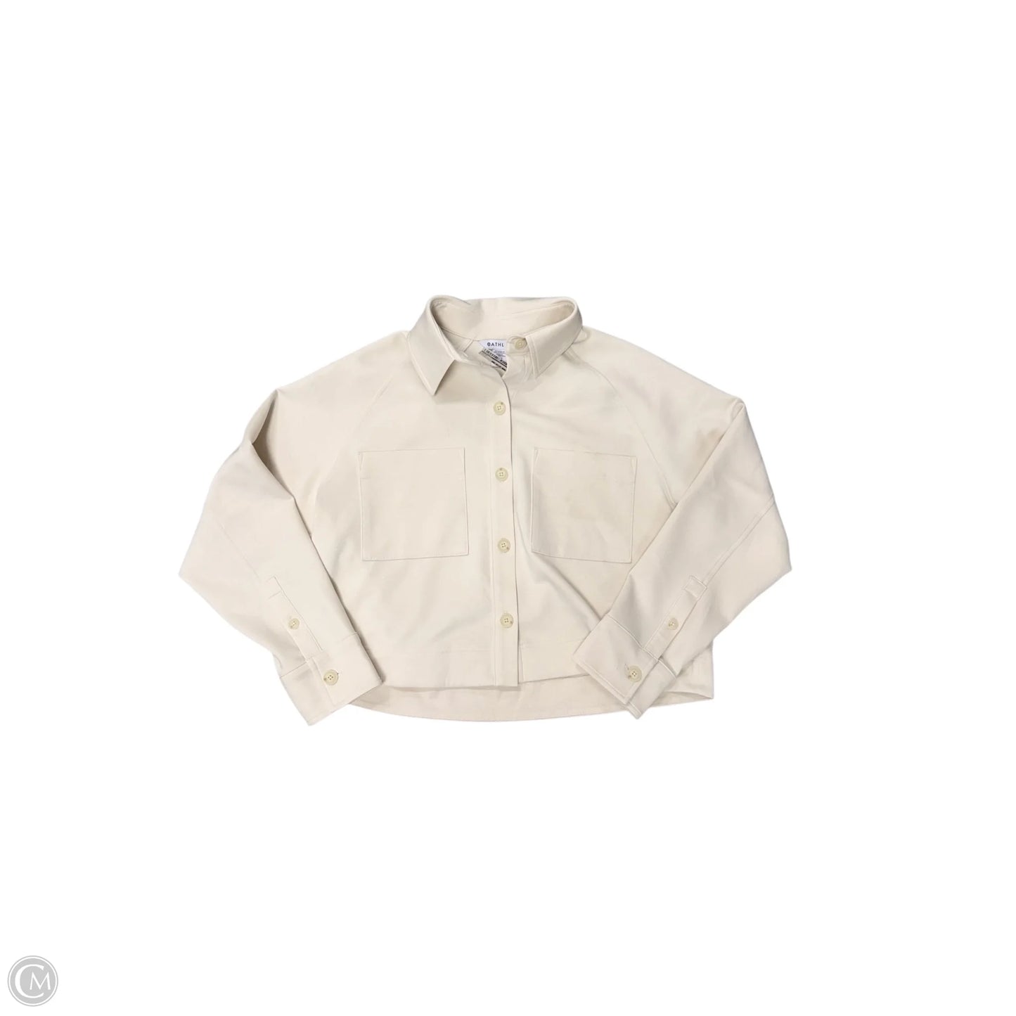 Jacket Shirt By Athleta In Cream, Size: S