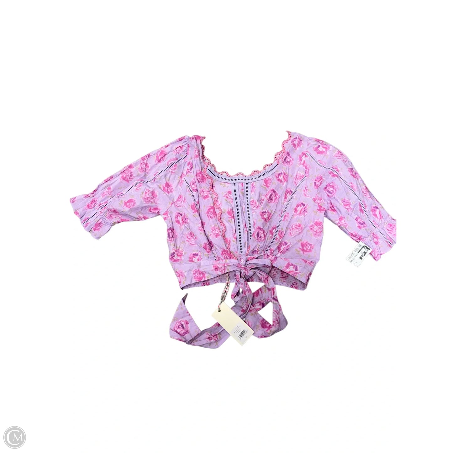 Top Long Sleeve By Loveshackfancy In Purple, Size: M