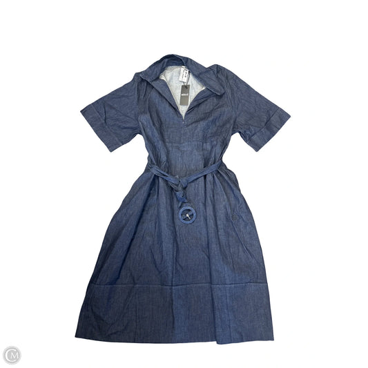 Dress Casual Midi By Cmb In Blue Denim, Size: Xl