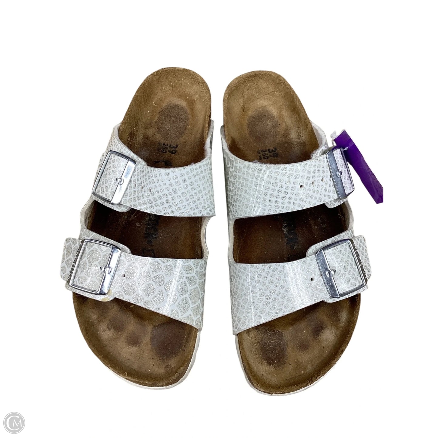 Sandals Flats By Birkenstock In Animal Print, Size: 8