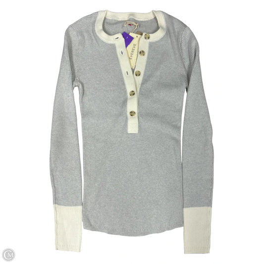 Sweater By Faherty In Gold & Grey, Size: Xs