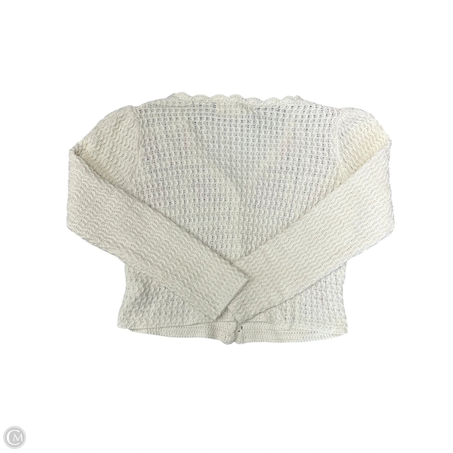 Sweater Cardigan By Saltwater Luxe In Cream, Size: M