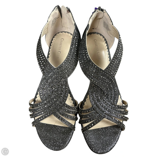 Sandals Heels Wedge By Charter Club In Silver, Size: 7