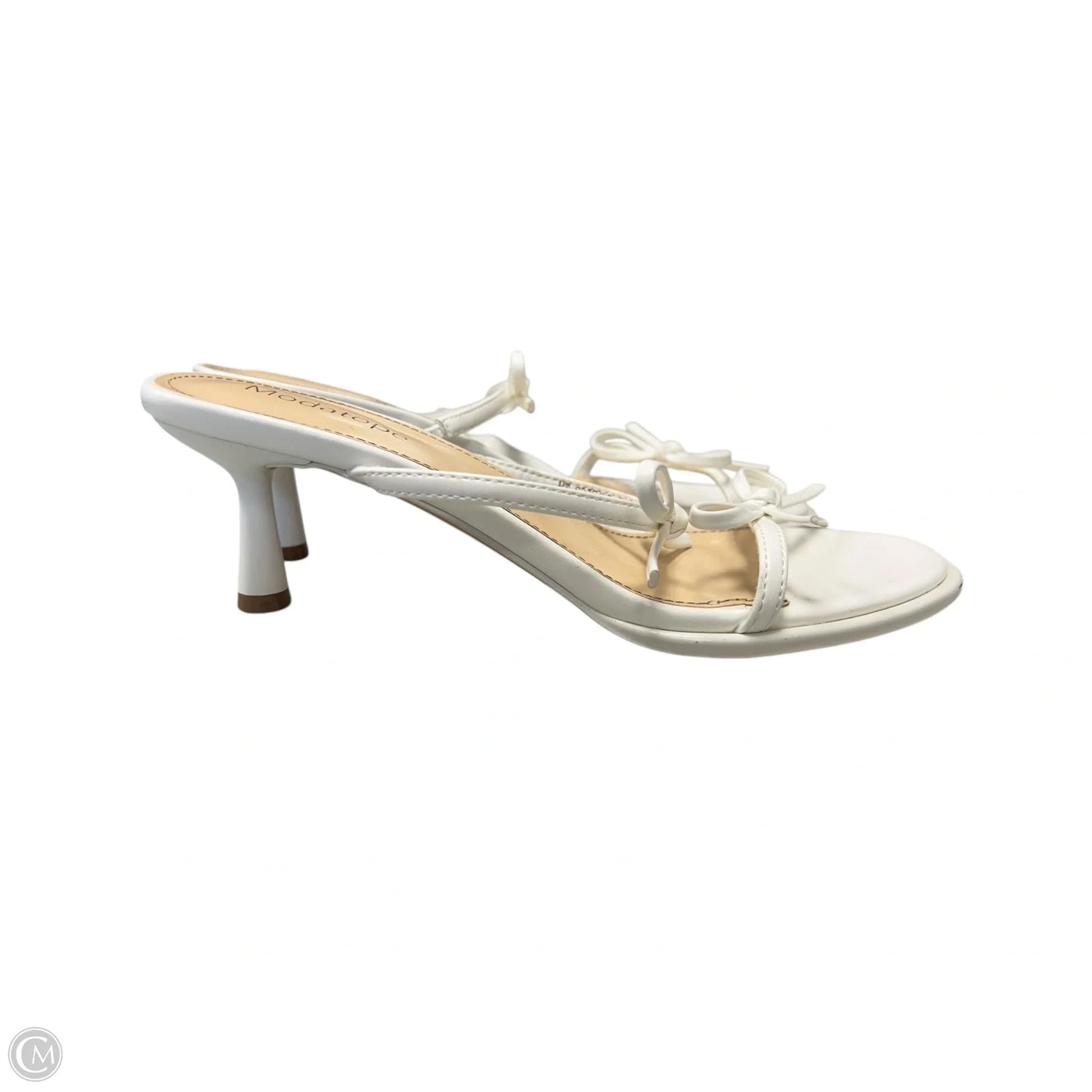 Shoes Heels Kitten By Clothes Mentor In White, Size: 7.5