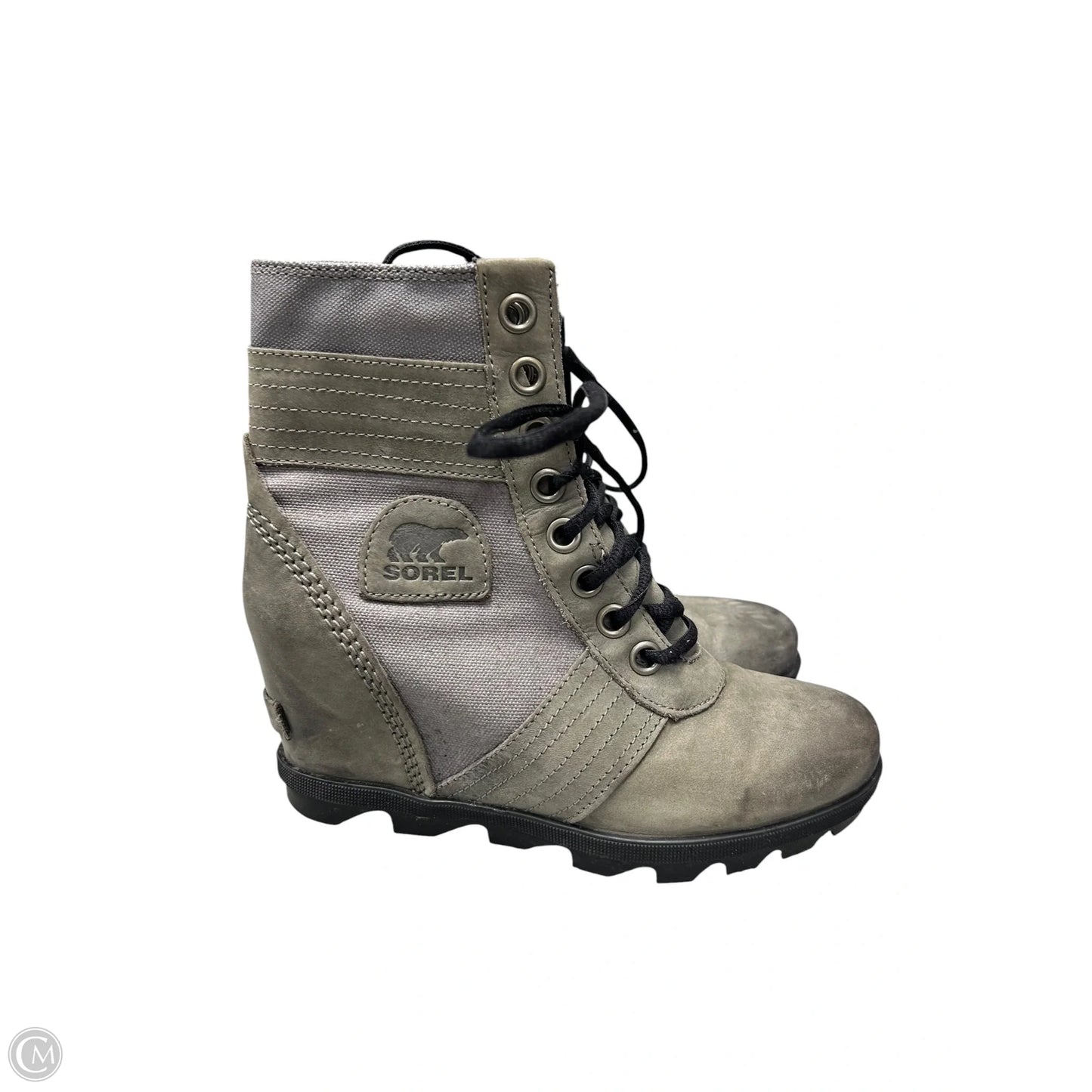 Boots Ankle Heels By Sorel In Green, Size: 7.5