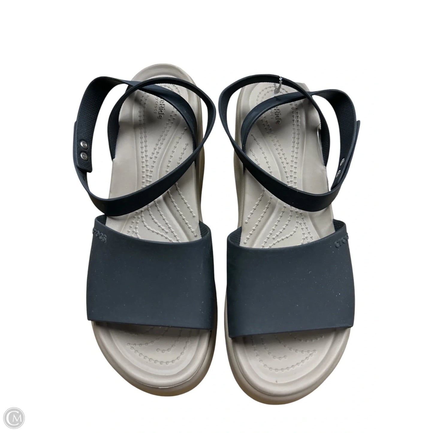 Sandals Heels Block By Crocs In Black, Size: 9