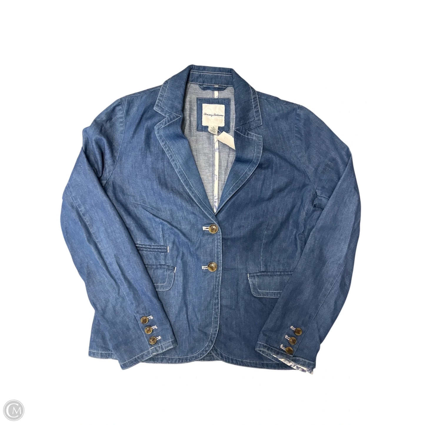 Blazer By Tommy Bahama In Blue Denim, Size: 4