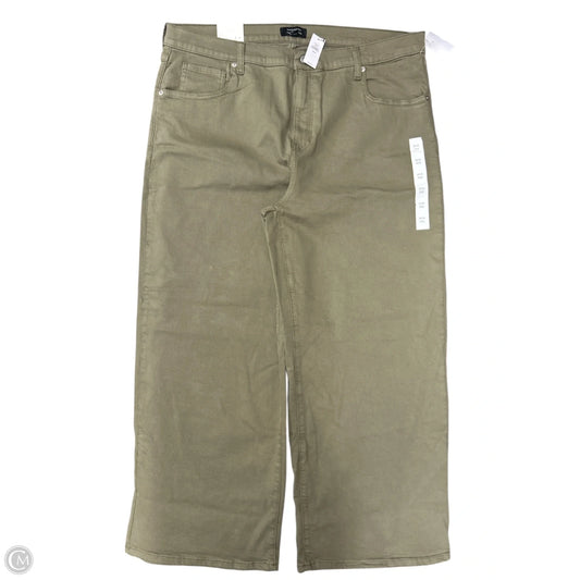 Jeans Wide Leg By Banana Republic In Green Denim, Size: 20