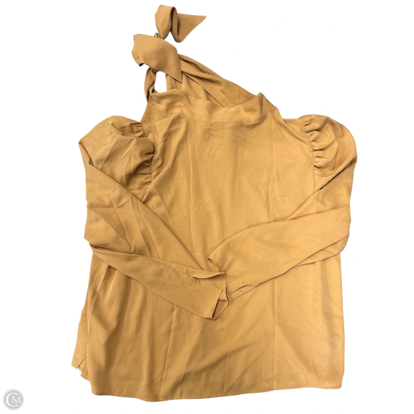 Blouse Long Sleeve By Eloquii In Tan, Size: 20