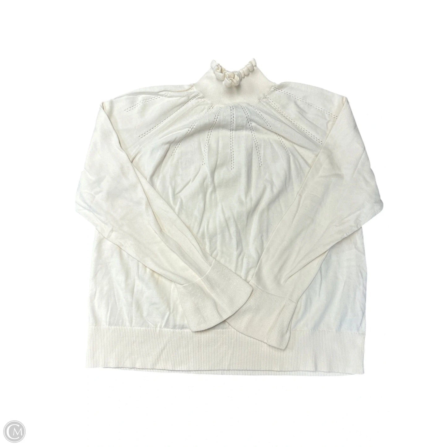 Sweater By Lands End In Cream, Size: 2x