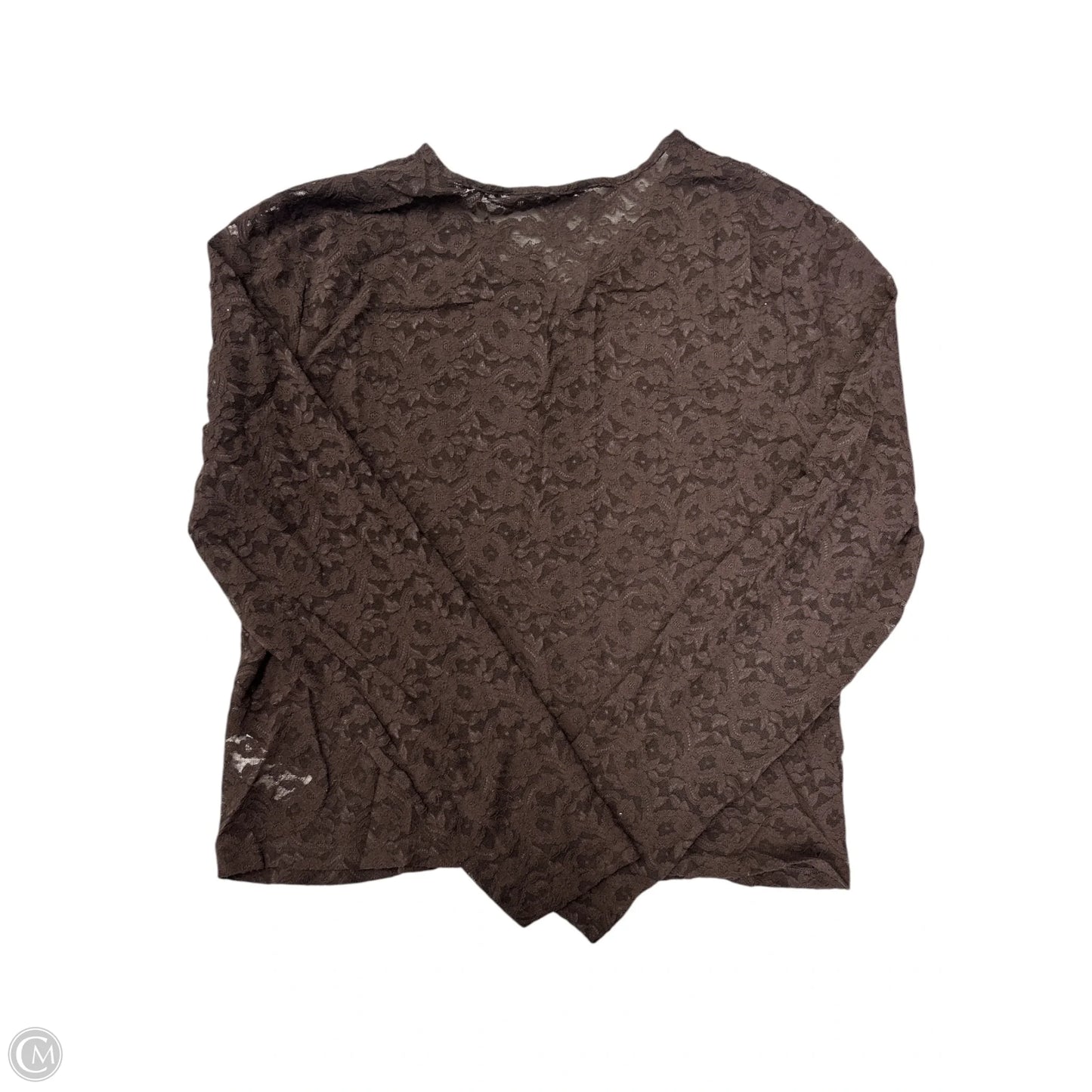 Blouse Long Sleeve By Gap In Brown, Size: Xxl