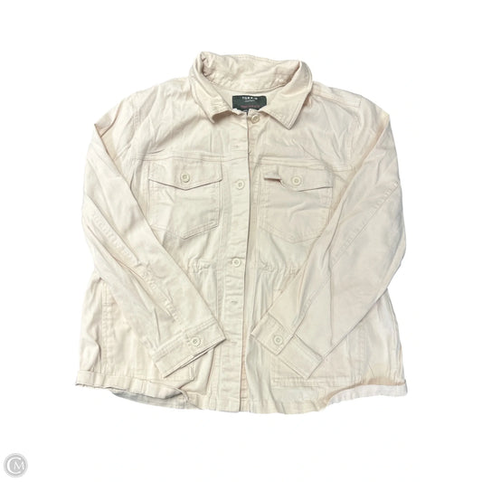 Jacket Denim By Torrid In Cream, Size: 1x