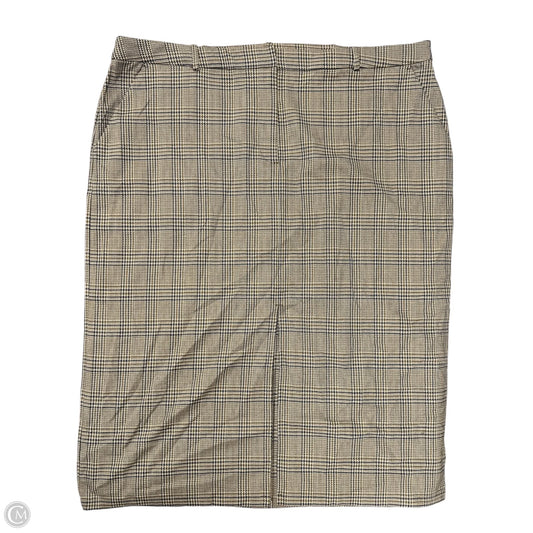 Skirt Midi By Worthington In Blue & Brown, Size: 18