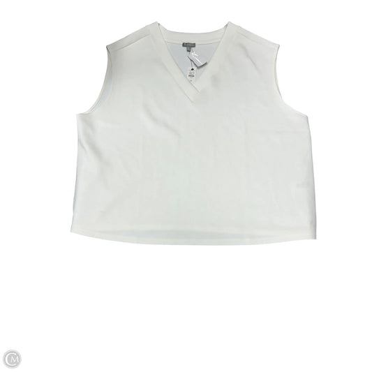 Top Sleeveless By Talbots In White, Size: 2x