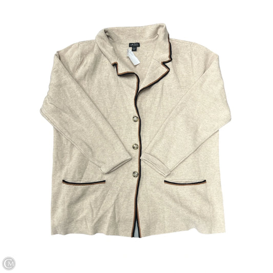 Sweater Cardigan By J. Jill In Beige, Size: Xl