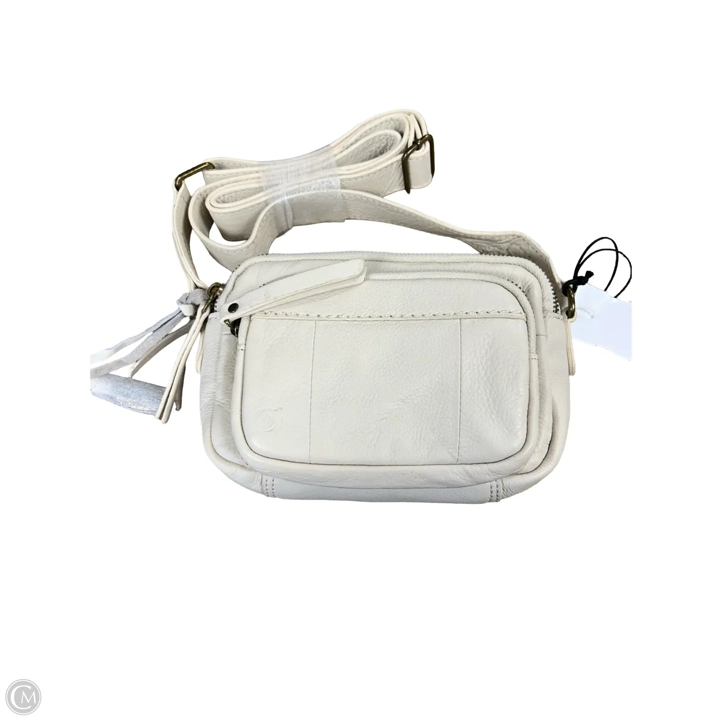 Handbag Leather By Born, Size: Medium