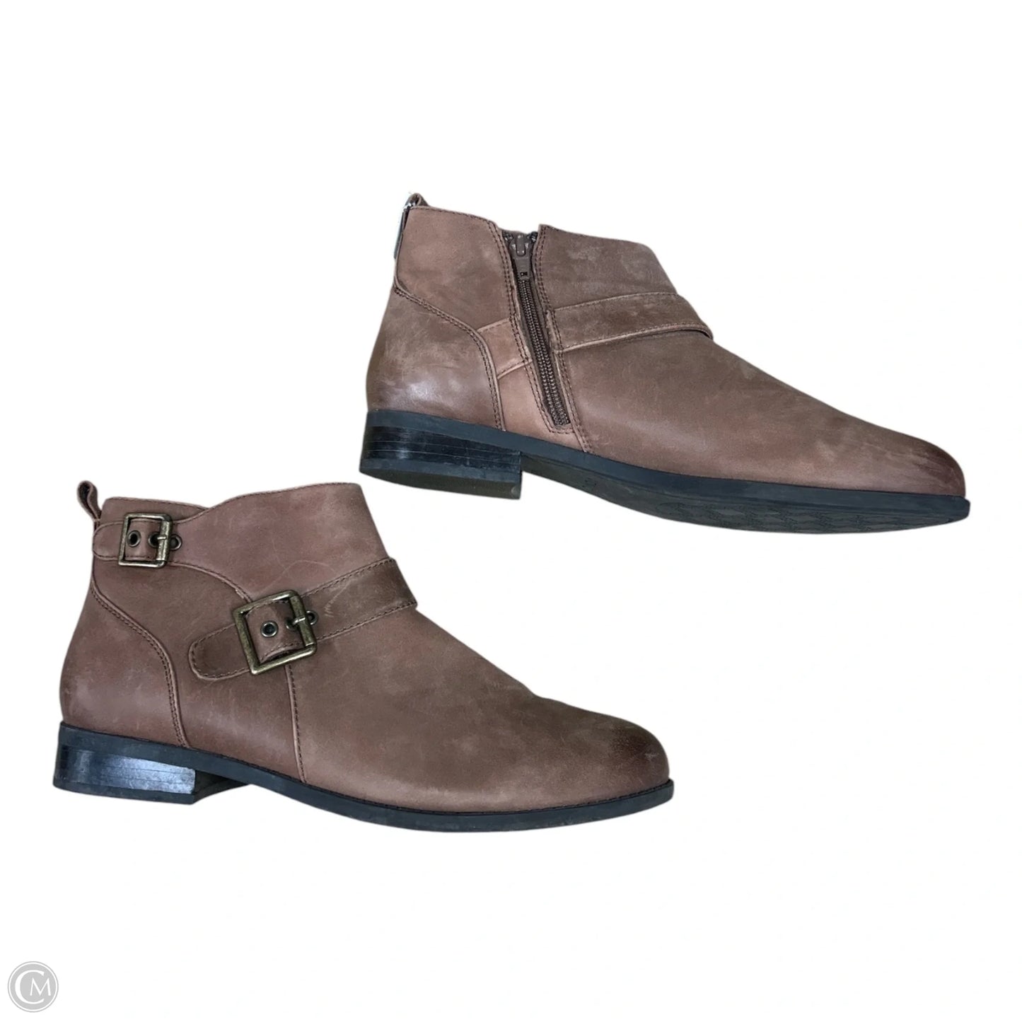 Boots Ankle Flats By Vionic In Brown, Size: 11