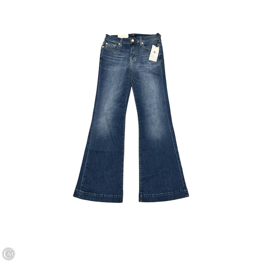 Jeans Flared By 7 For All Mankind In Blue Denim, Size: 4