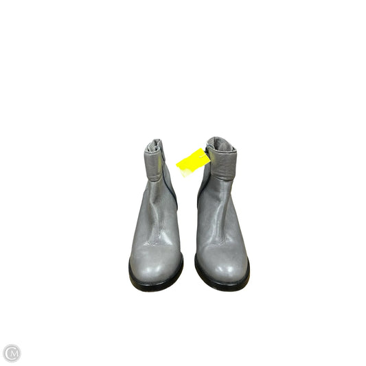 Boots Ankle Heels By Aldo In Grey, Size: 8.5