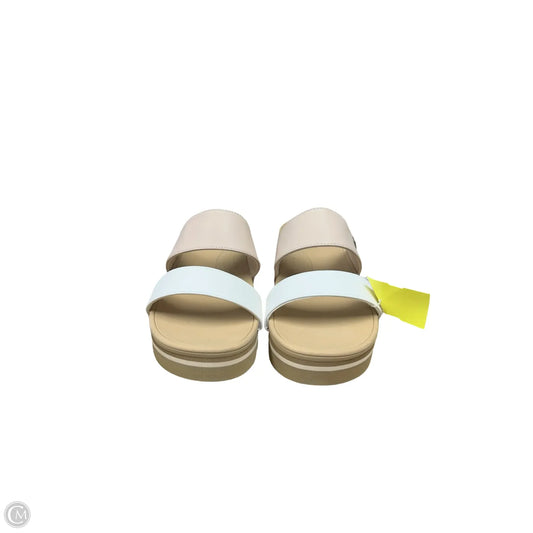 Sandals Heels Platform By Reef In Tan & White, Size: 10