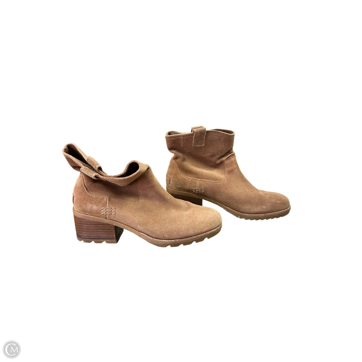 Boots Ankle Heels By Sorel In Tan, Size: 8.5