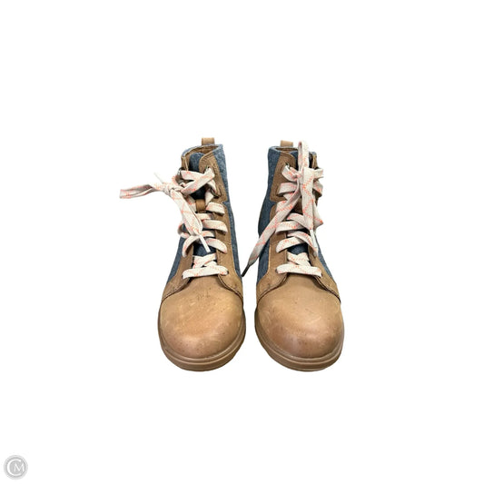 Boots Ankle Heels By Sorel In Brown & Grey, Size: 8