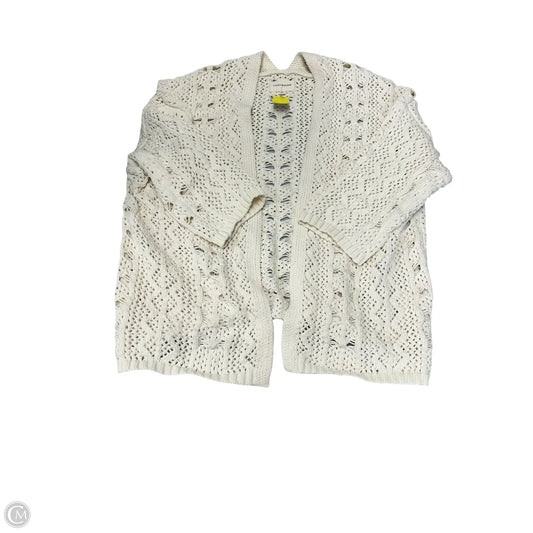 Sweater Cardigan By Lucky Brand In Cream, Size: L