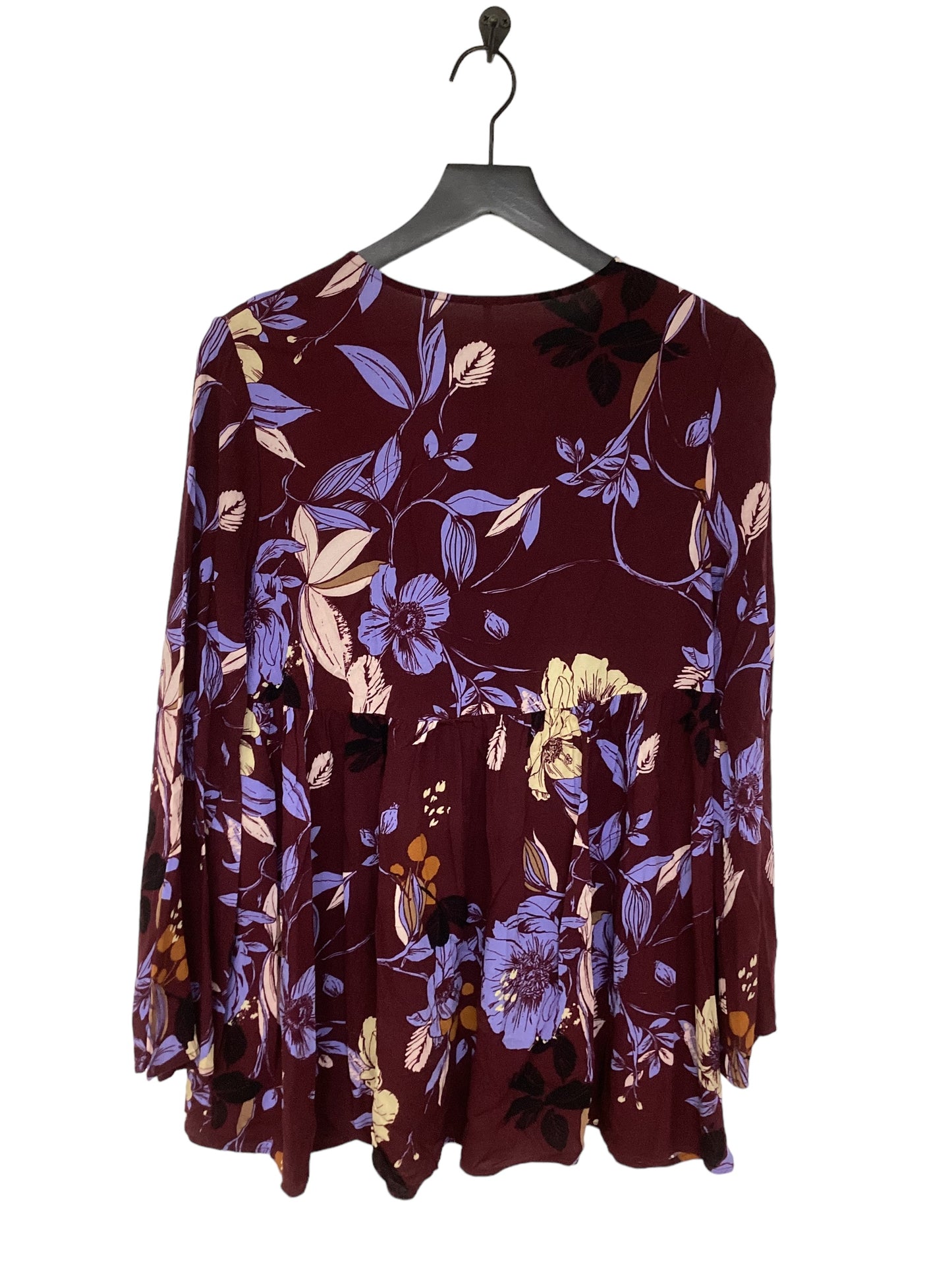 Floral Print Top Long Sleeve Free People, Size S