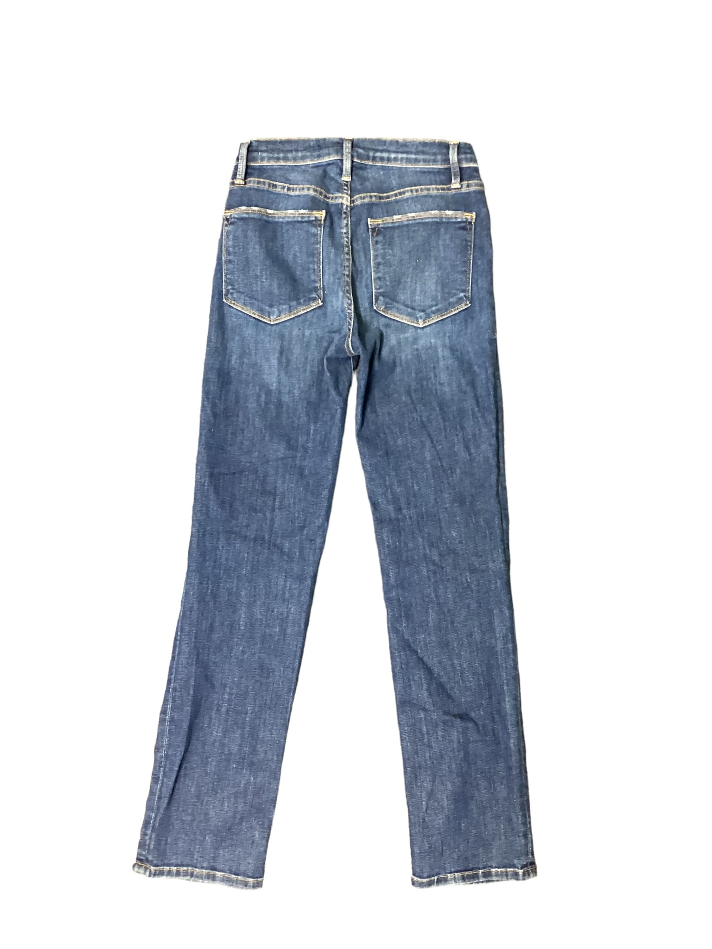 Blue Denim Jeans Straight Frame, Size 0