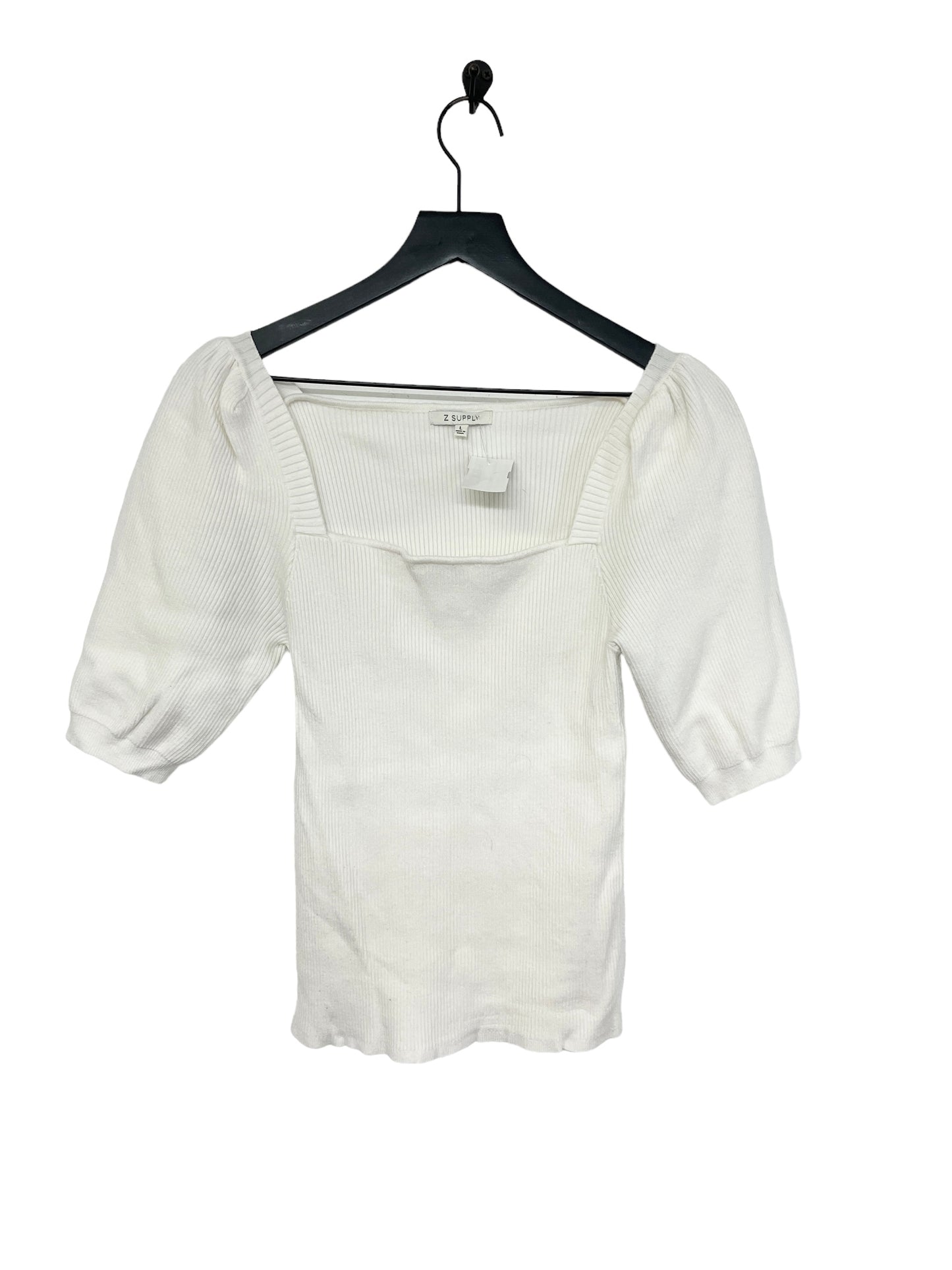 Top Short Sleeve By Z Supply In White, Size: L