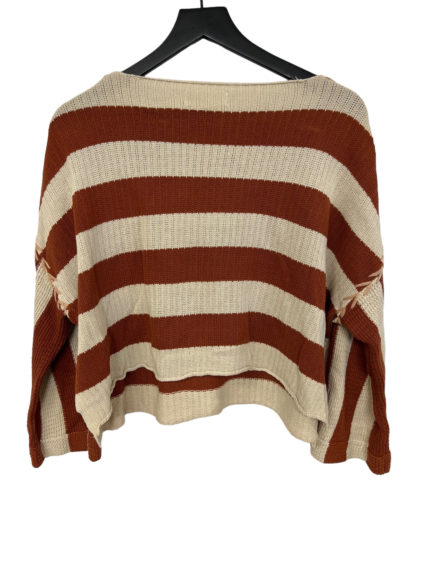 Sweater By By Together In Orange & White, Size: M