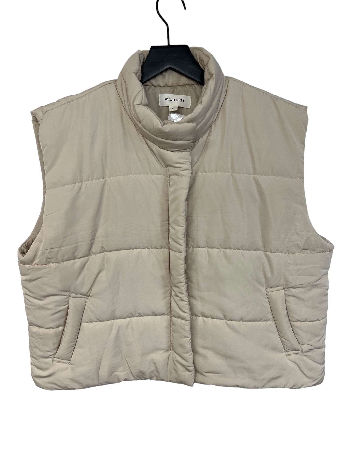 Vest Puffer & Quilted By Wishlist In Cream, Size: L