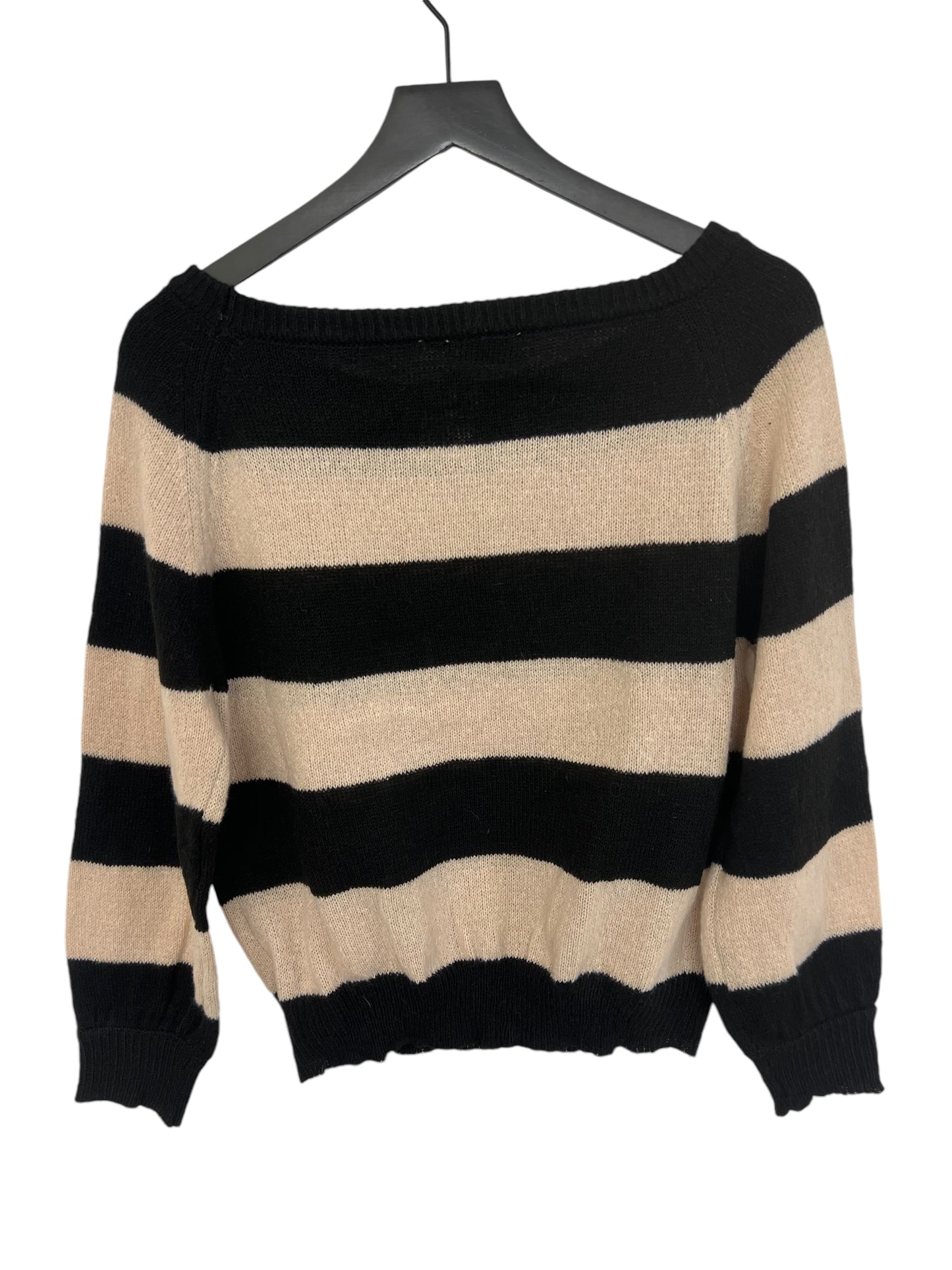 Sweater By Clothes Mentor In Black & Cream, Size: S