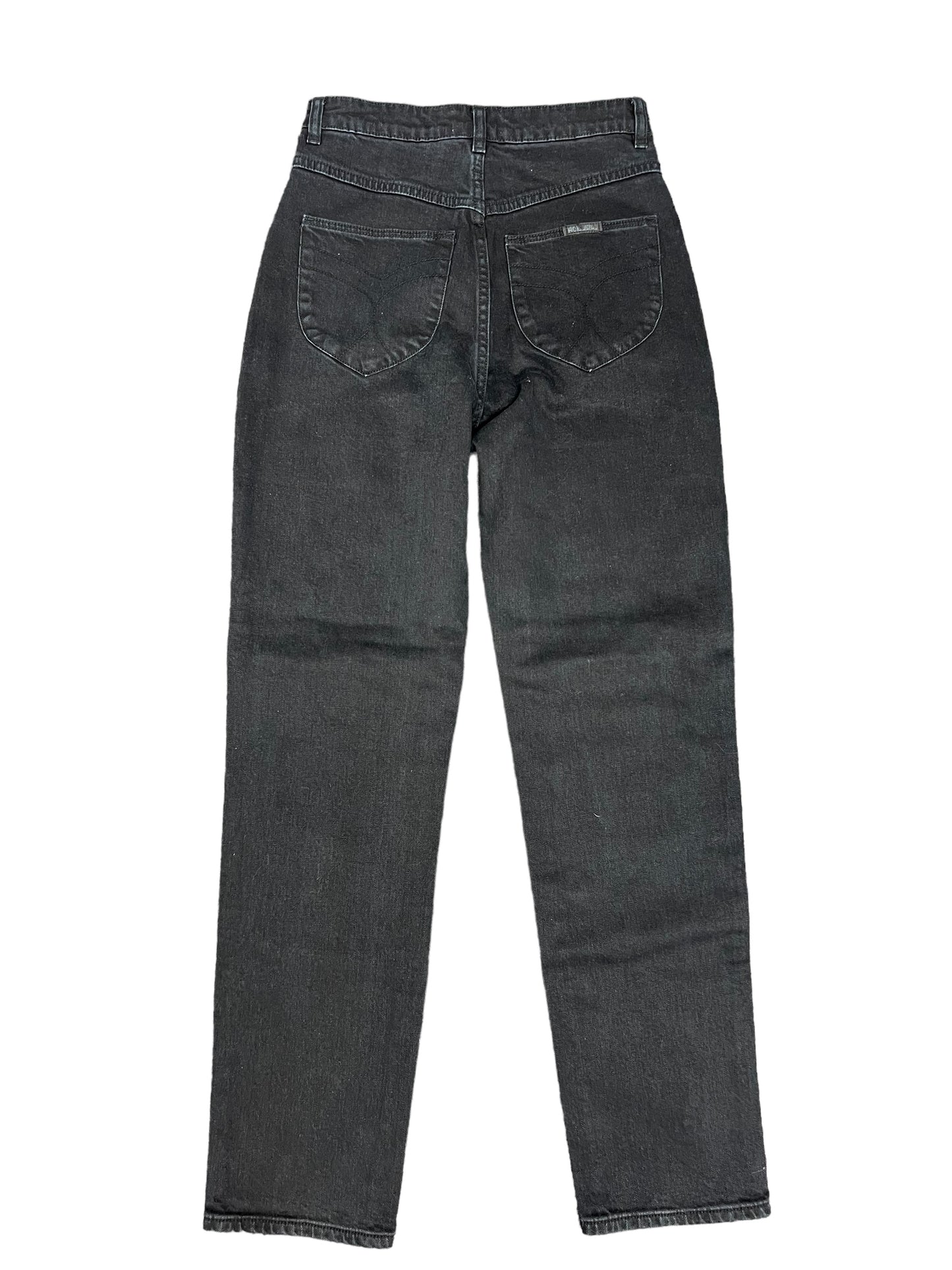 Jeans Straight By Rollas In Black Denim, Size: 4