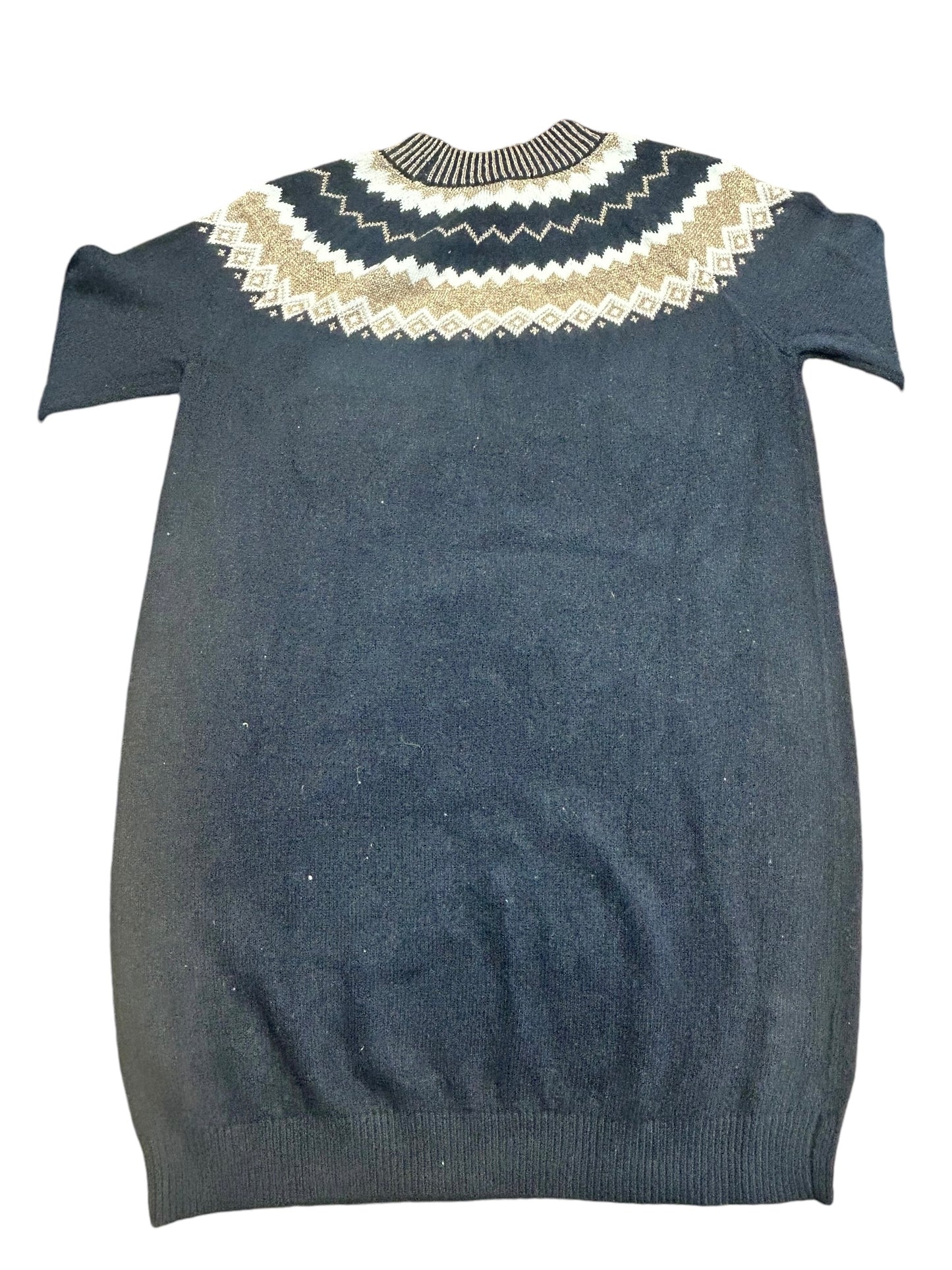 Dress Sweater By Ann Taylor In Black & Gold, Size: M