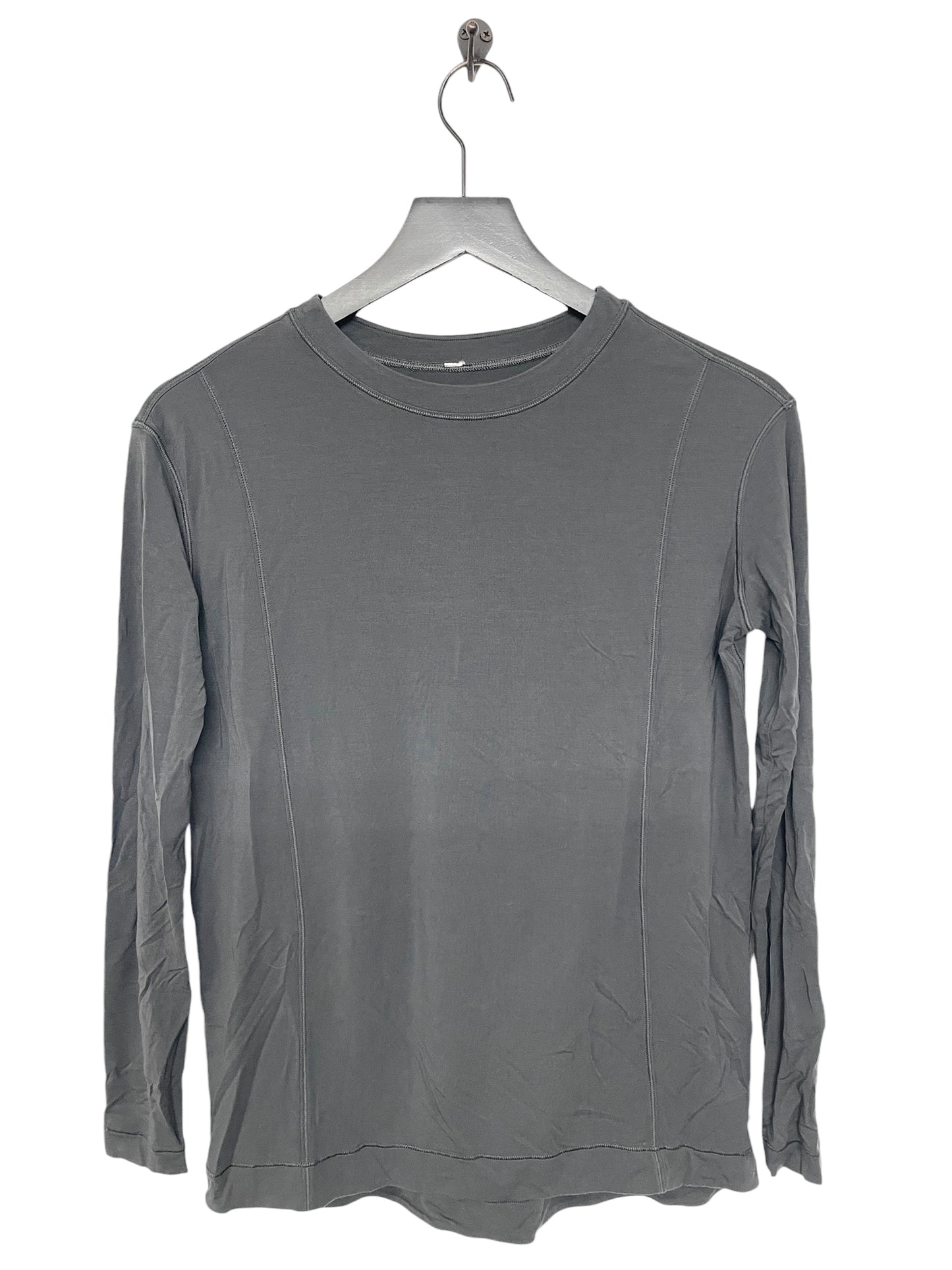 Athletic Top Long Sleeve Crewneck By Lululemon In Grey, Size: 2