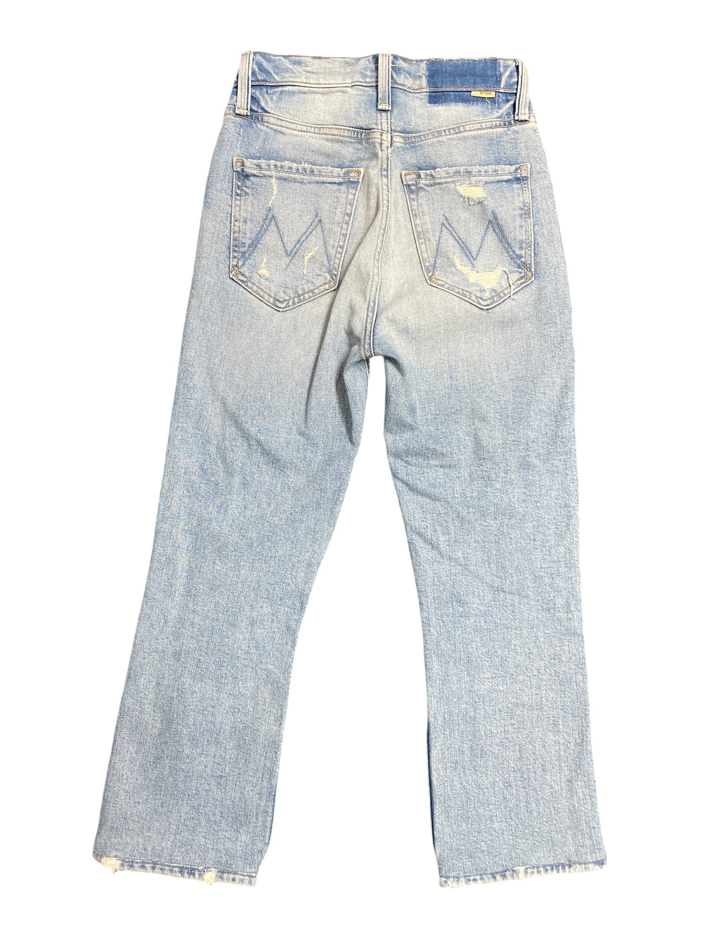 Jeans Straight By Mother Jeans In Blue Denim, Size: 0