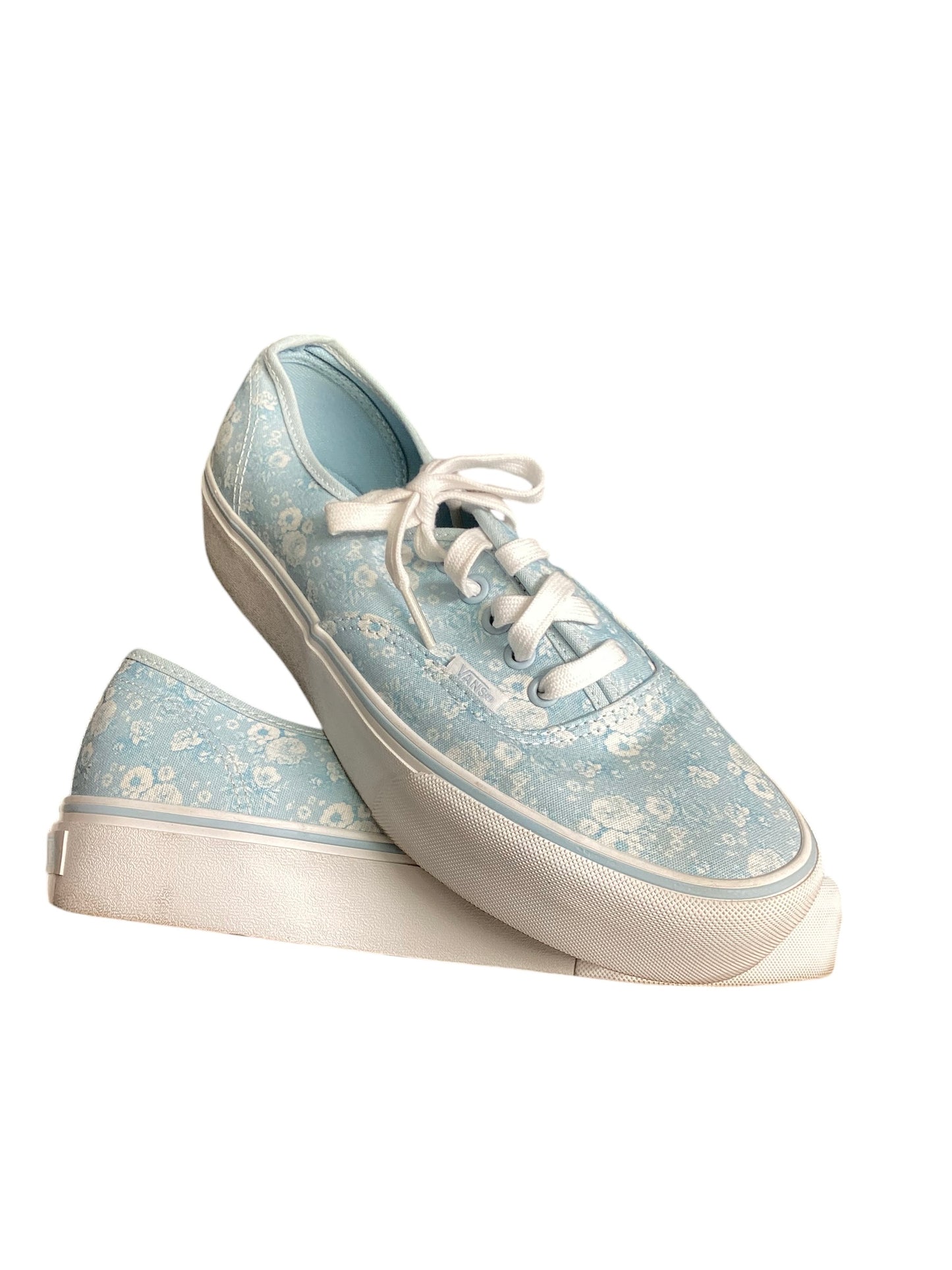 Shoes Sneakers By Vans In Blue & White, Size: 9.5