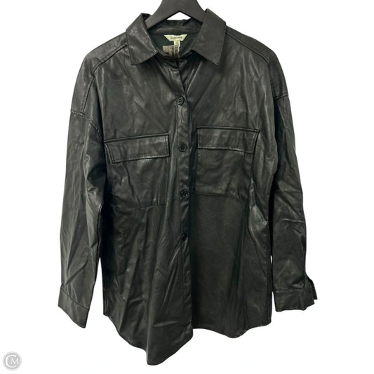 Jacket Shirt By Max Studio In Black, Size: L