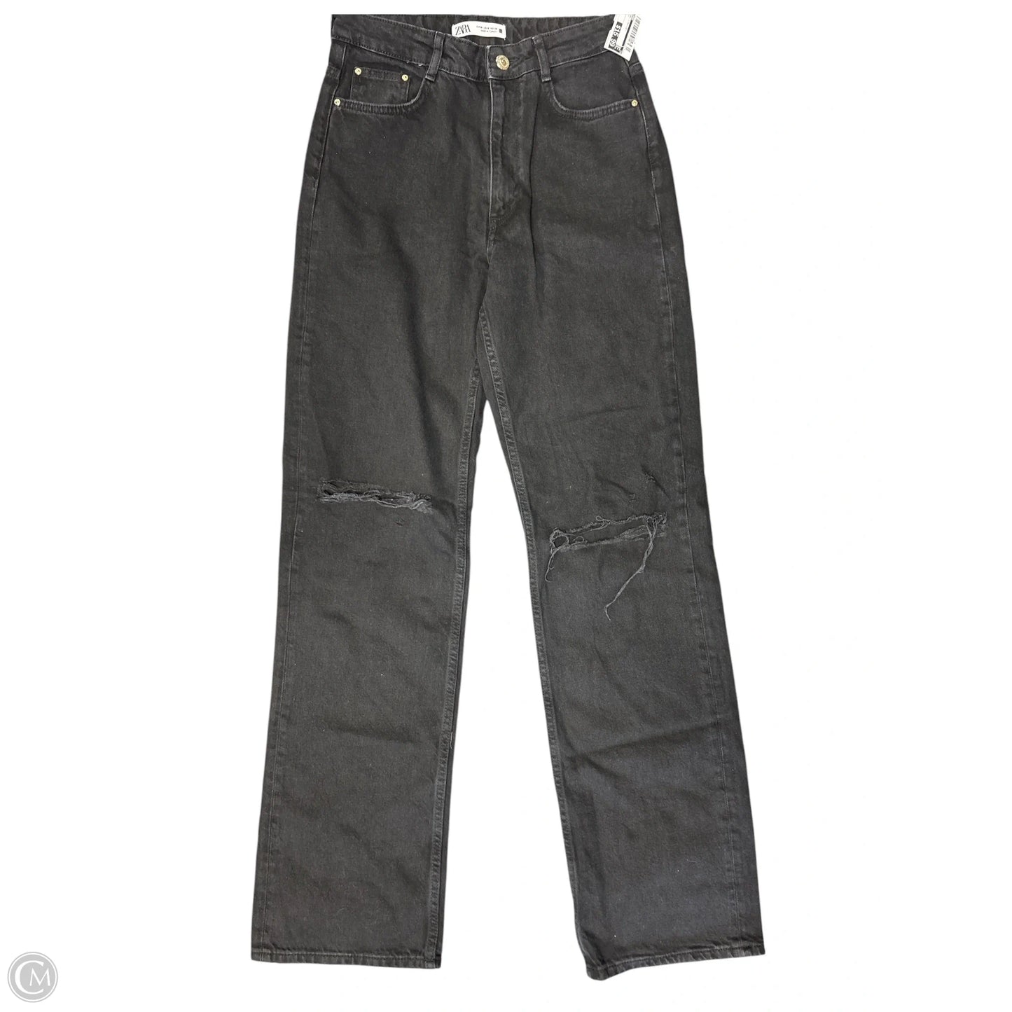 Jeans Straight By Zara In Black, Size: 6