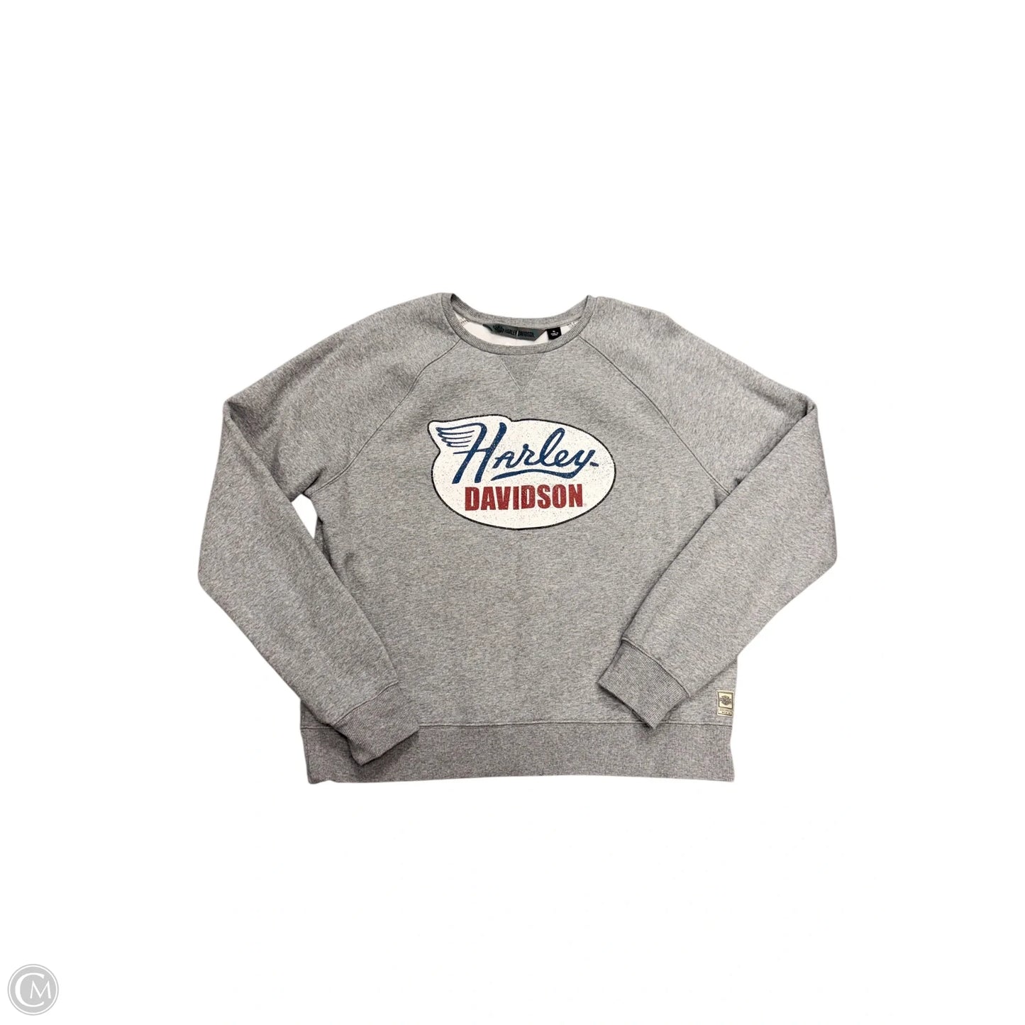 Sweatshirt Crewneck By Harley Davidson In Grey, Size: Xl