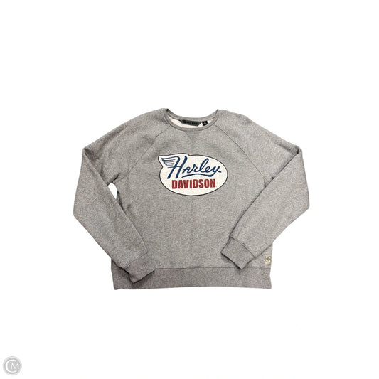 Sweatshirt Crewneck By Harley Davidson In Grey, Size: Xl