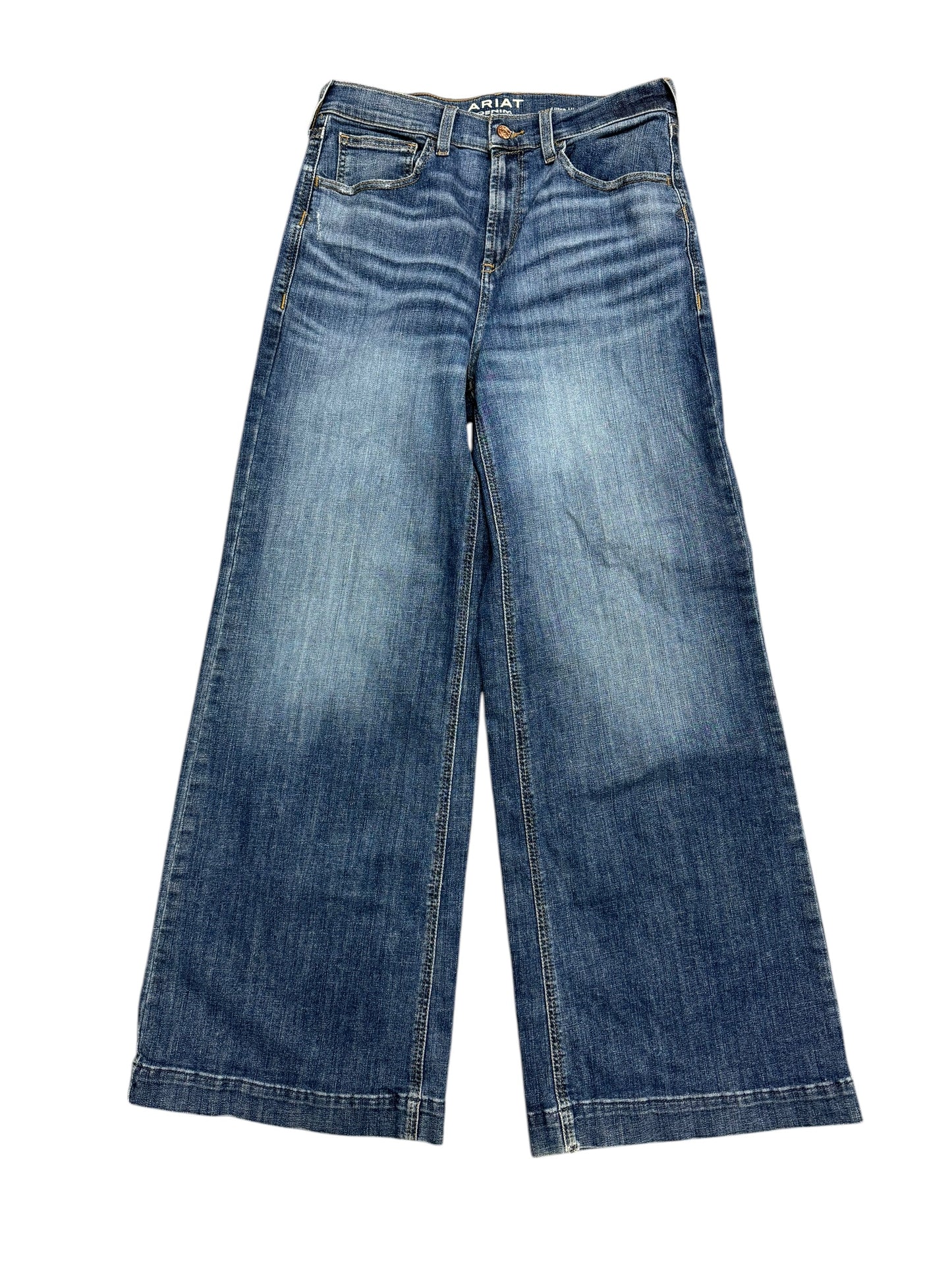 Jeans Flared By Ariat In Blue Denim, Size: 8