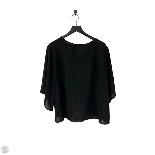 Top Short Sleeve By Clothes Mentor In Black, Size: L