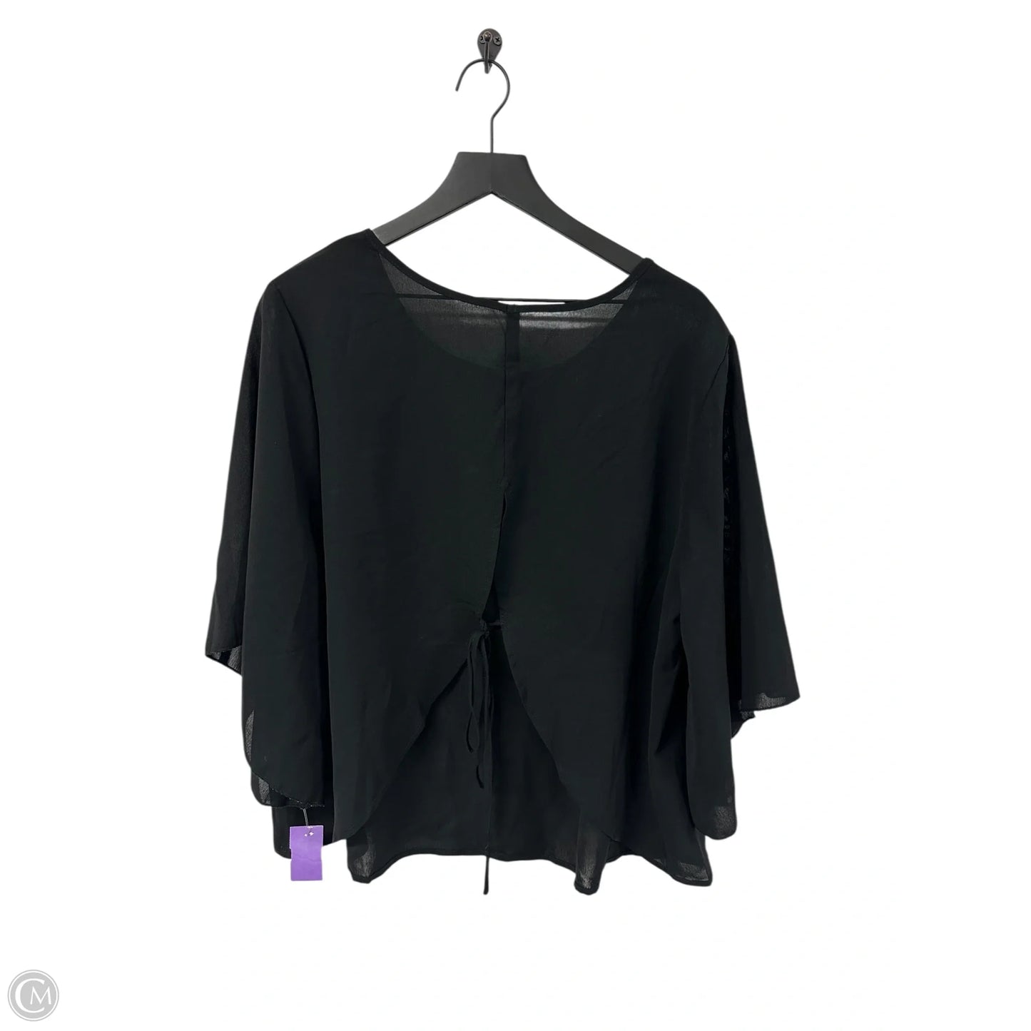Top Short Sleeve By Clothes Mentor In Black, Size: L