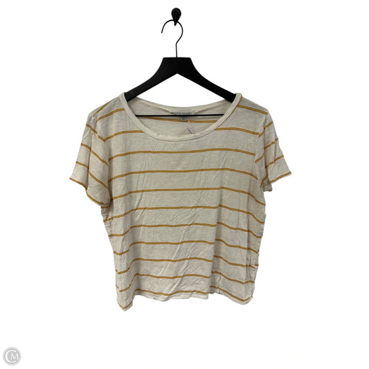 Top Short Sleeve Basic By Green Envelope In Striped Pattern, Size: L