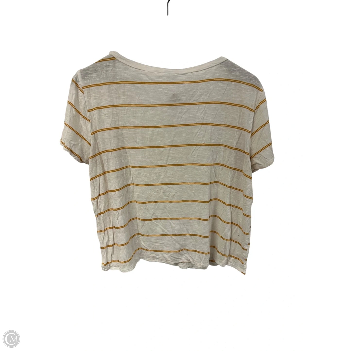 Top Short Sleeve Basic By Green Envelope In Striped Pattern, Size: L