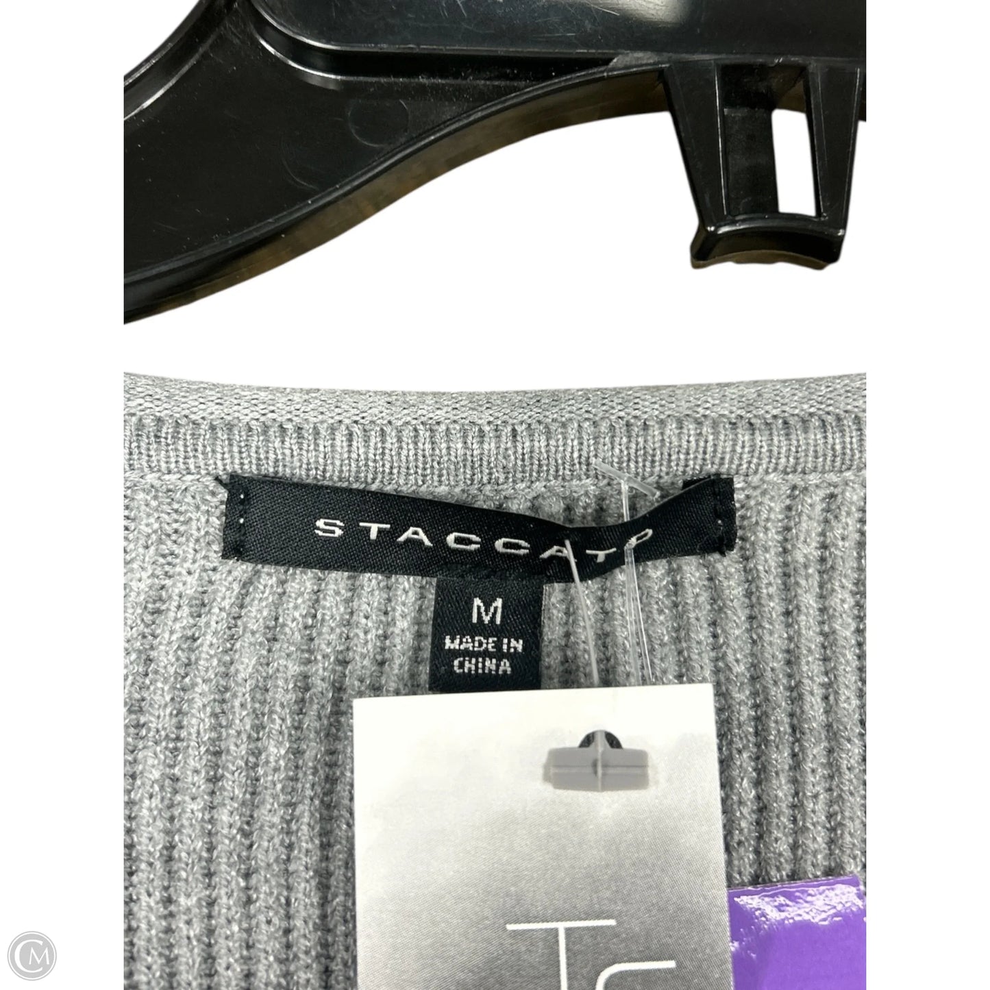 Dress Casual Short By Staccato In Grey & White, Size: M