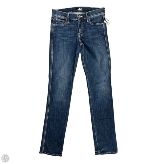 Jeans Straight By Mother In Blue Denim, Size: 4