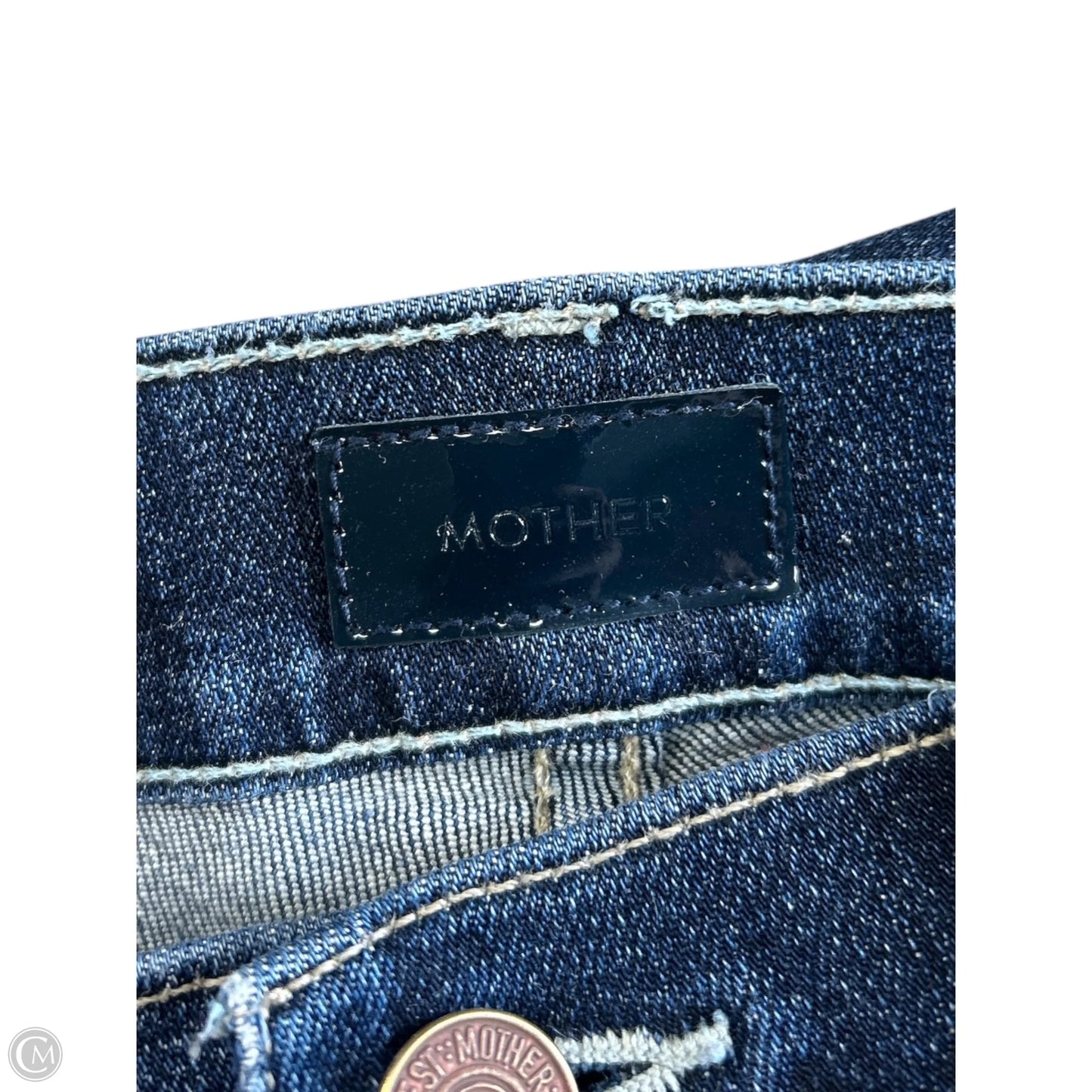 Jeans Straight By Mother In Blue Denim, Size: 4